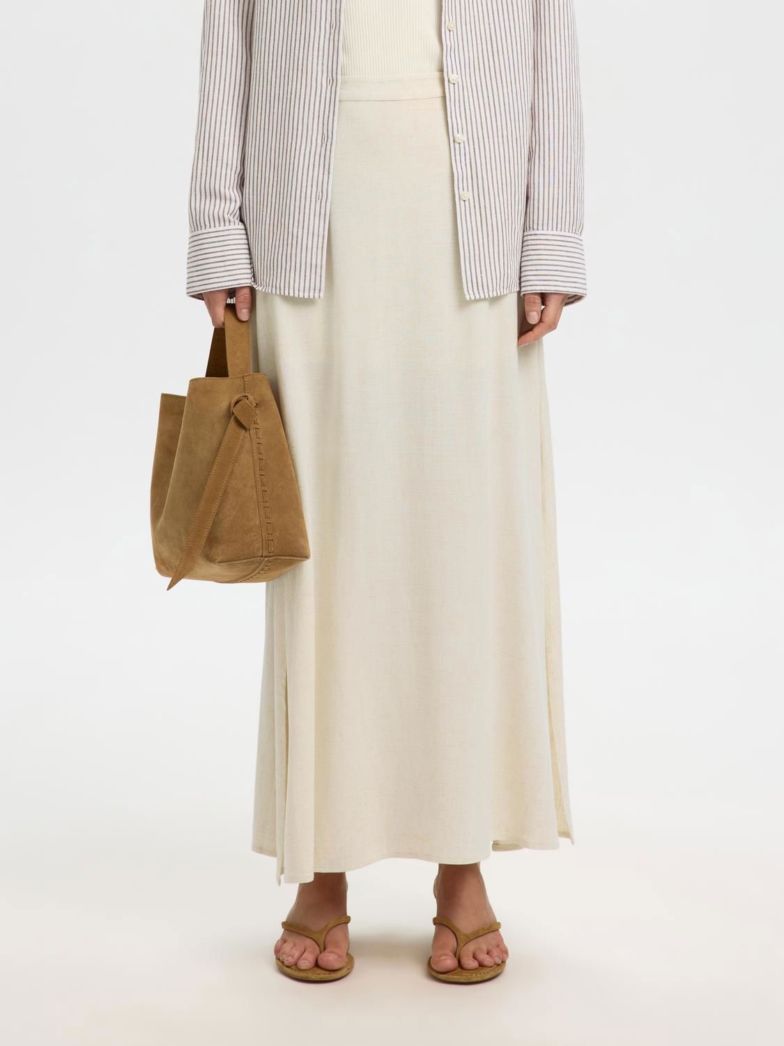 Slwviva Hw Ankle Linen Blend Skirt Noos