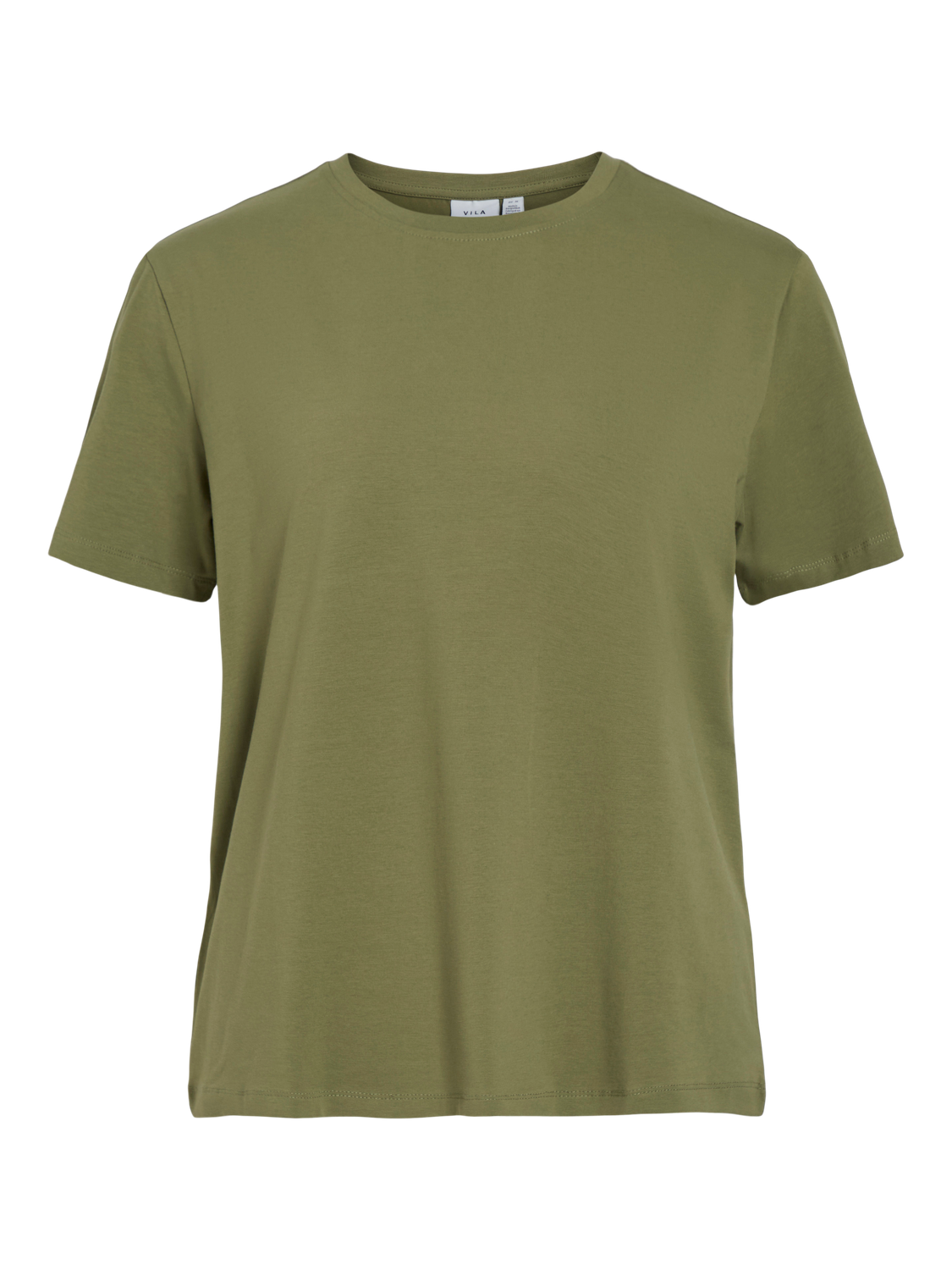 Nora T-skjorte med rund hals - Oil Green