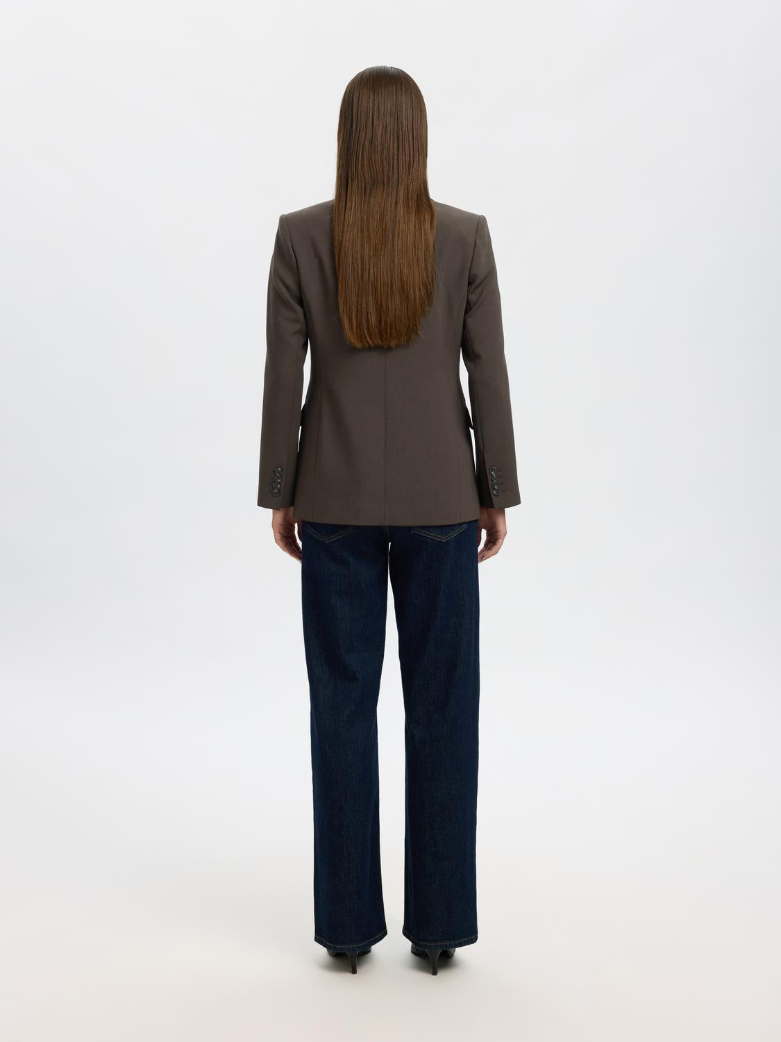 Slfrita Ls Classic Blazer Mel Noos