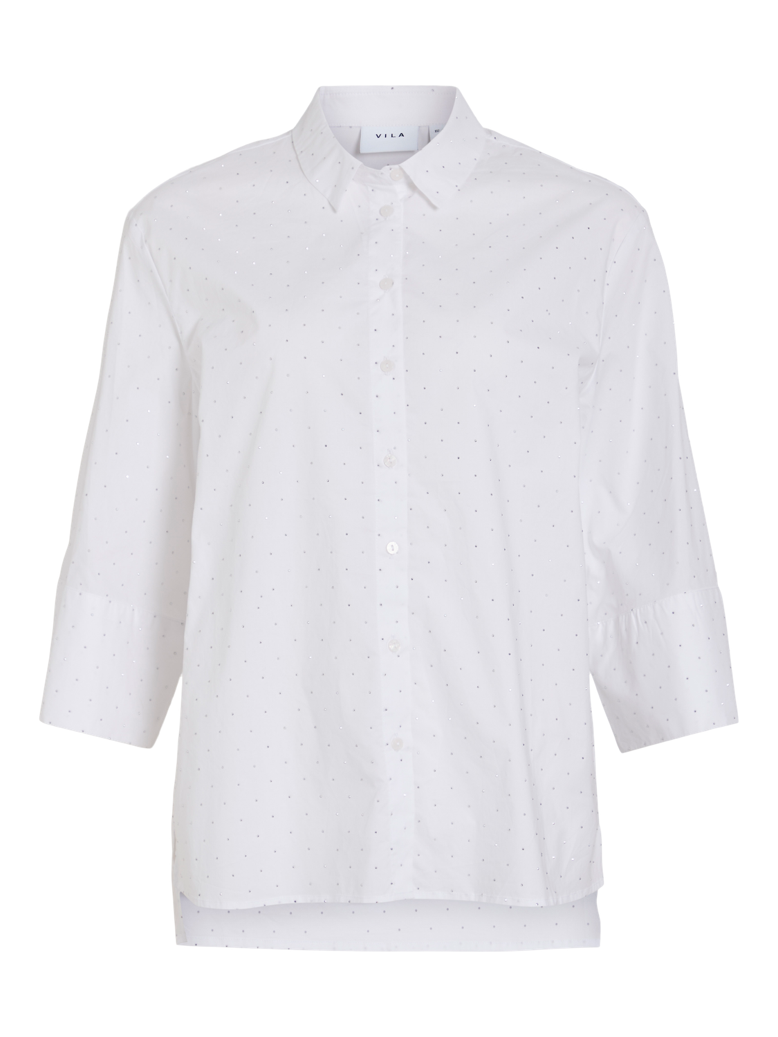 Vipoppi 3/4 Rhinestone Loose Shirt