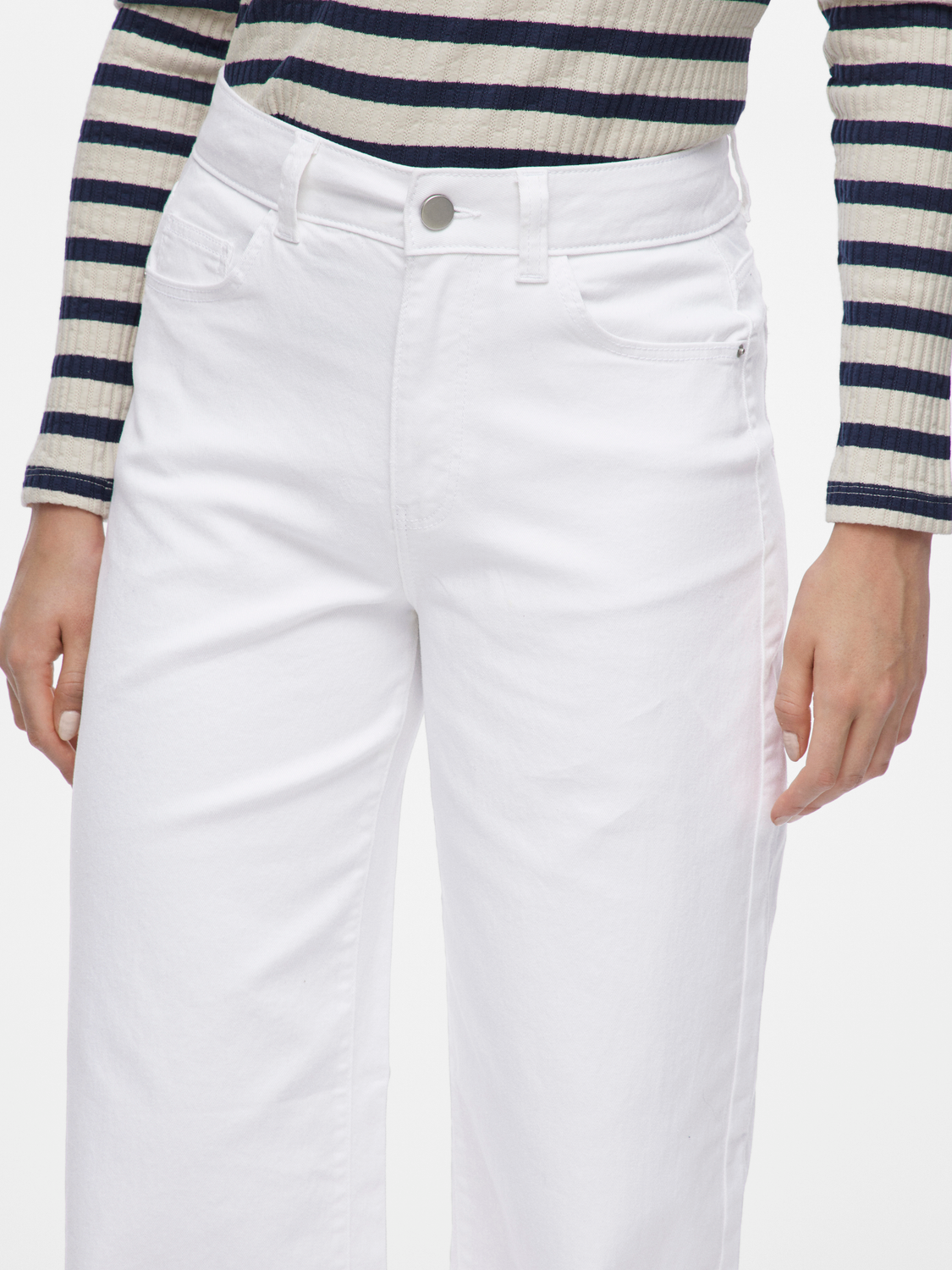 Emma HW wide jeans - Hvit