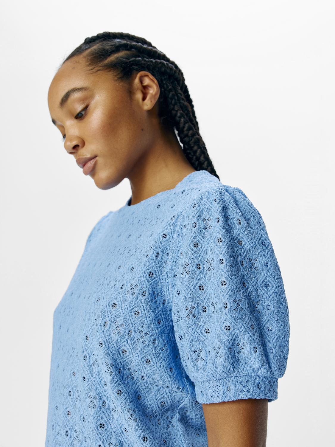 Laila S/S RE Top - Cornflower Blue