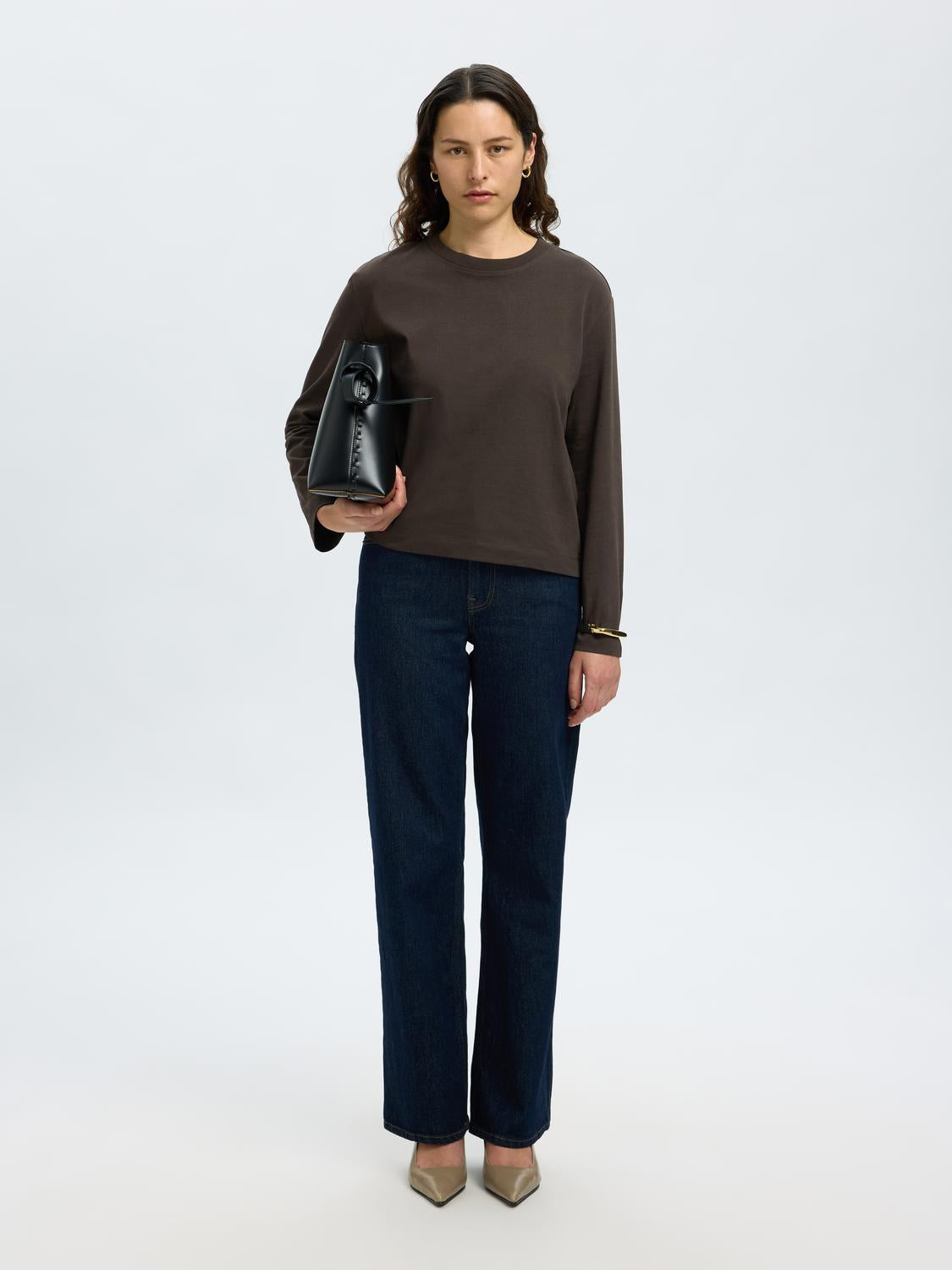 Slfessential ls boxy tee noos