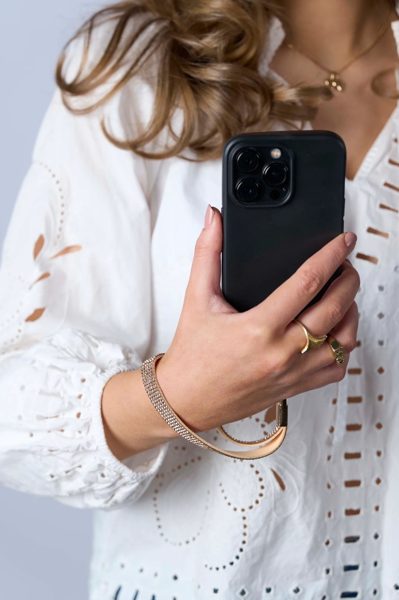 Mobilstropp Glitter gull - kort