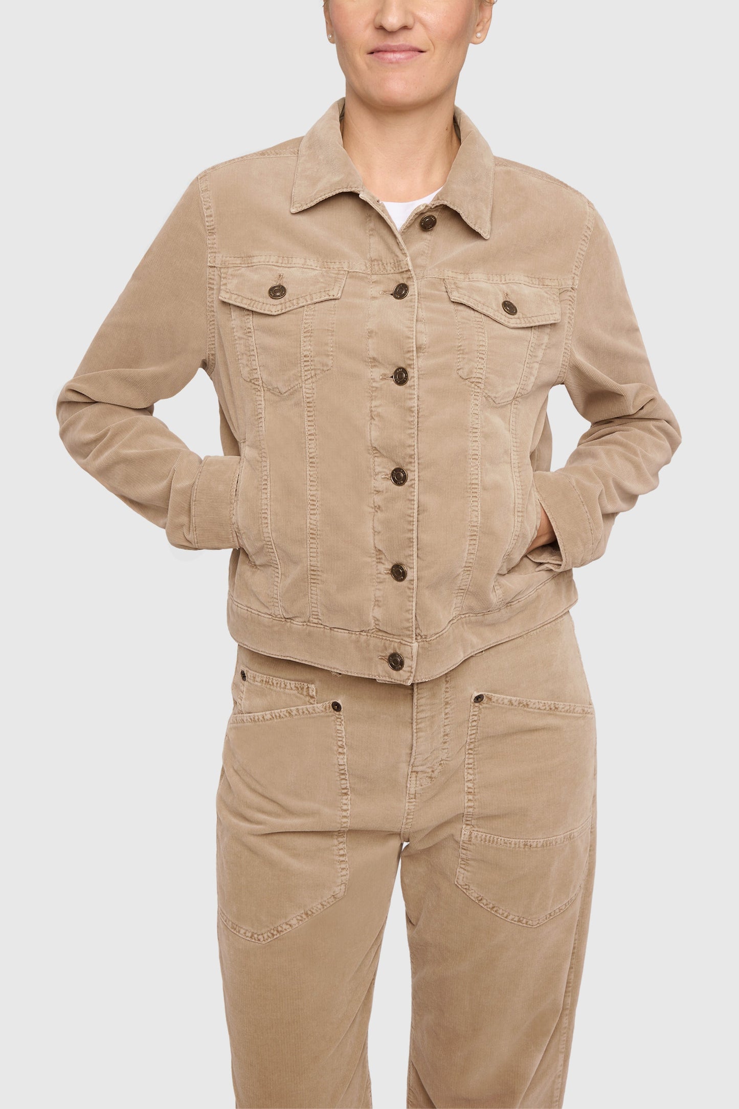 JACKET CORDUROY WINDSPRAY BEIGE