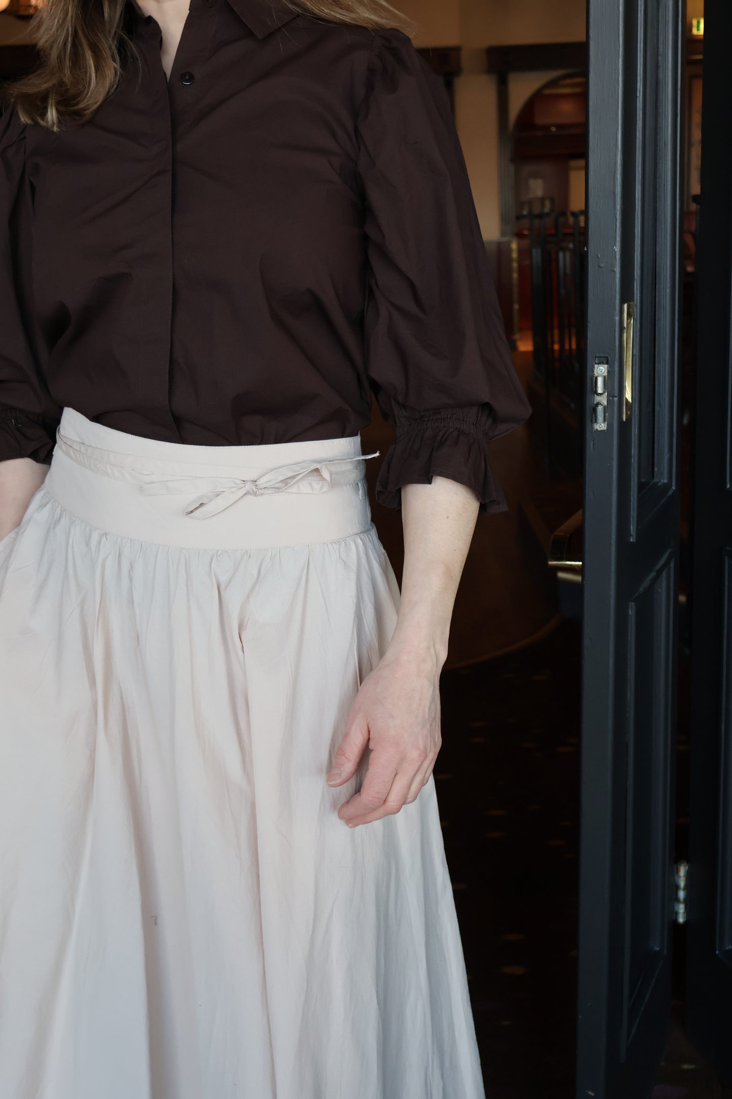 Astrid Skirt Golden Beige Poplin