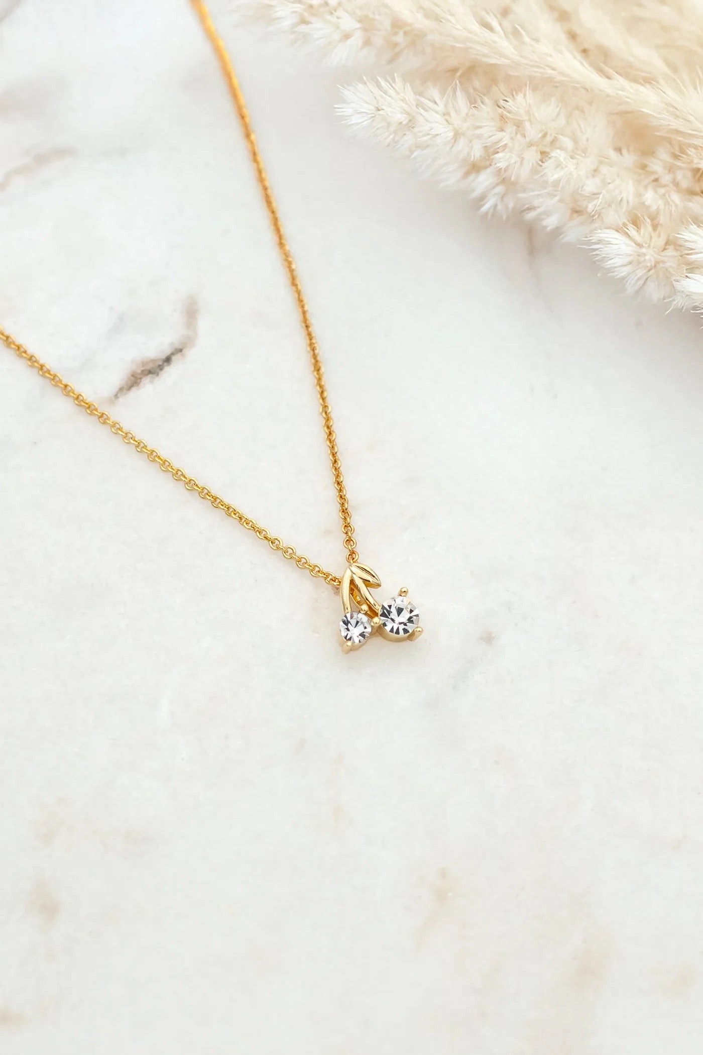 Cherry crystal necklace