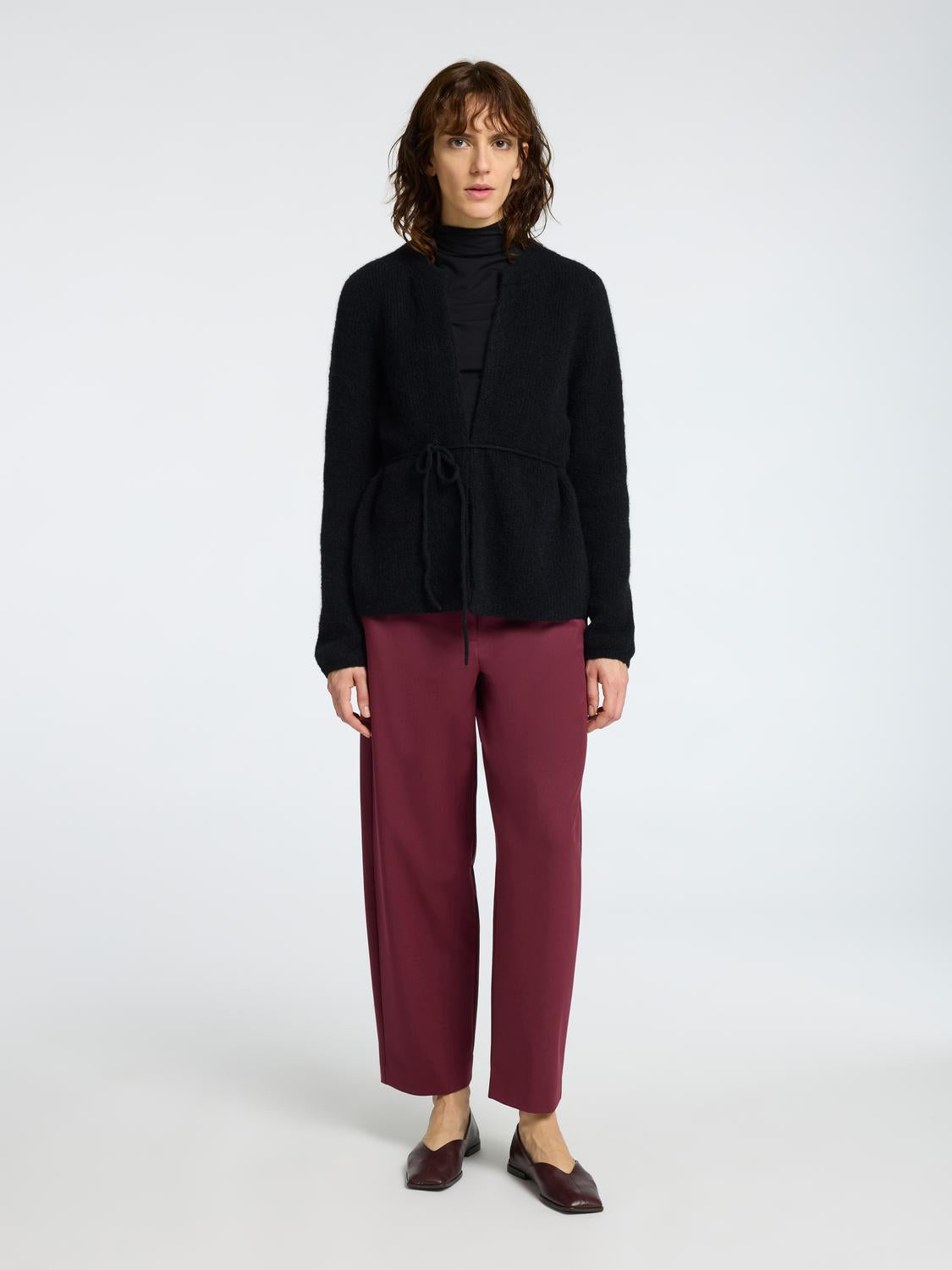 Slfsia Ras Ls Knit Belt Cardigan