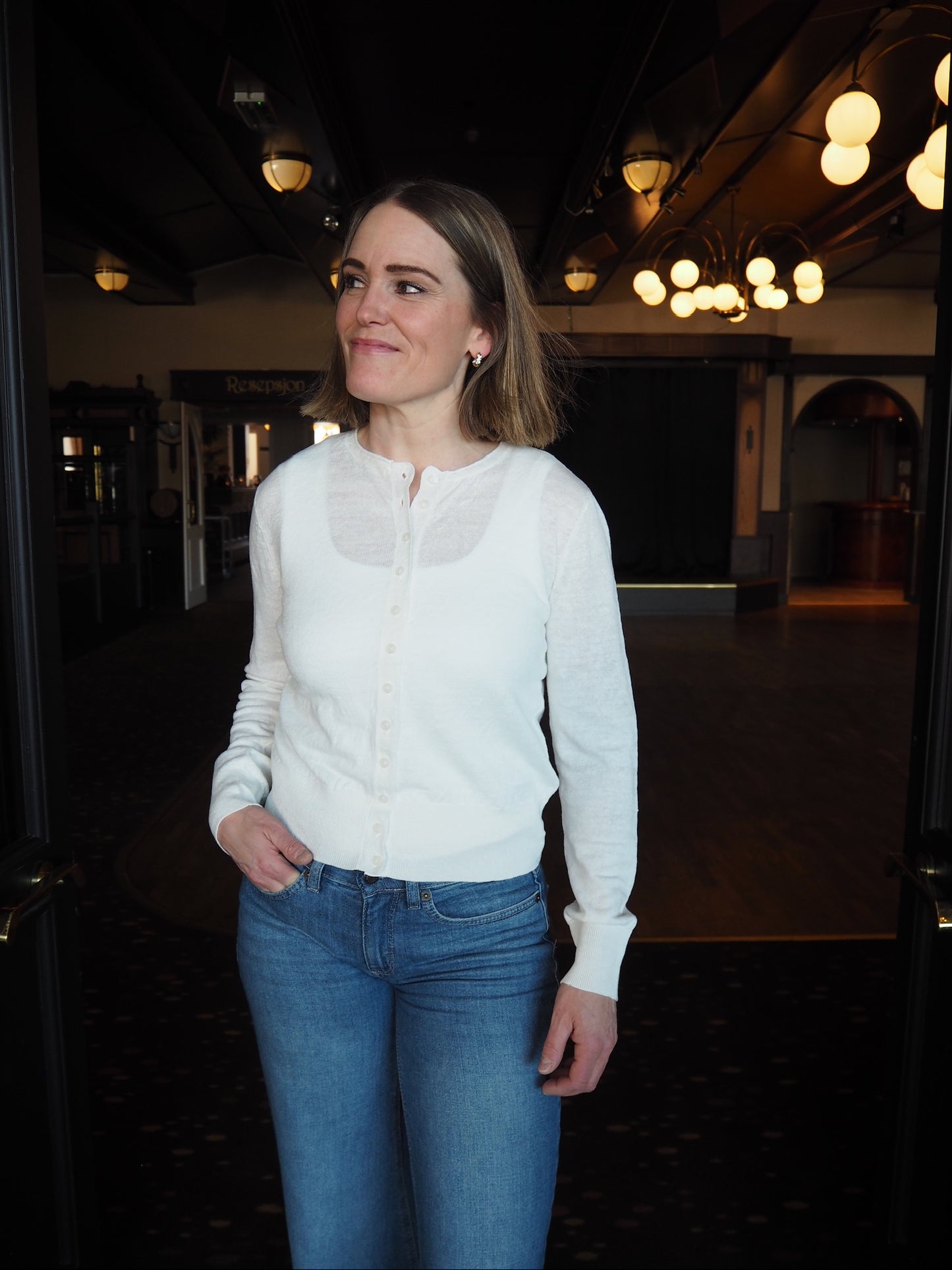 Yaslinnea Ls Knit Linen Cardigan