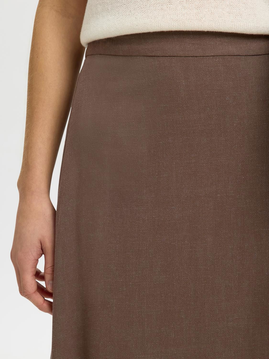 Slwviva Hw Ankle Linen Blend Skirt Noos