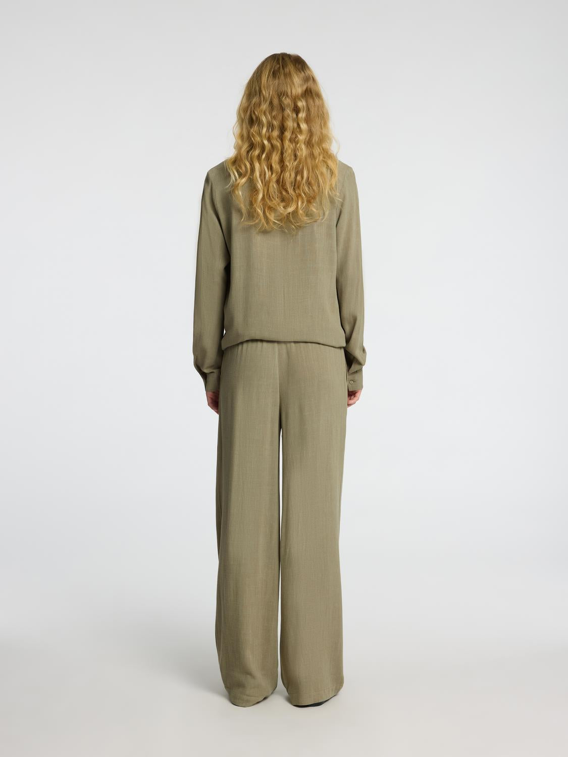 Slfviva-gulia hw long linen pant