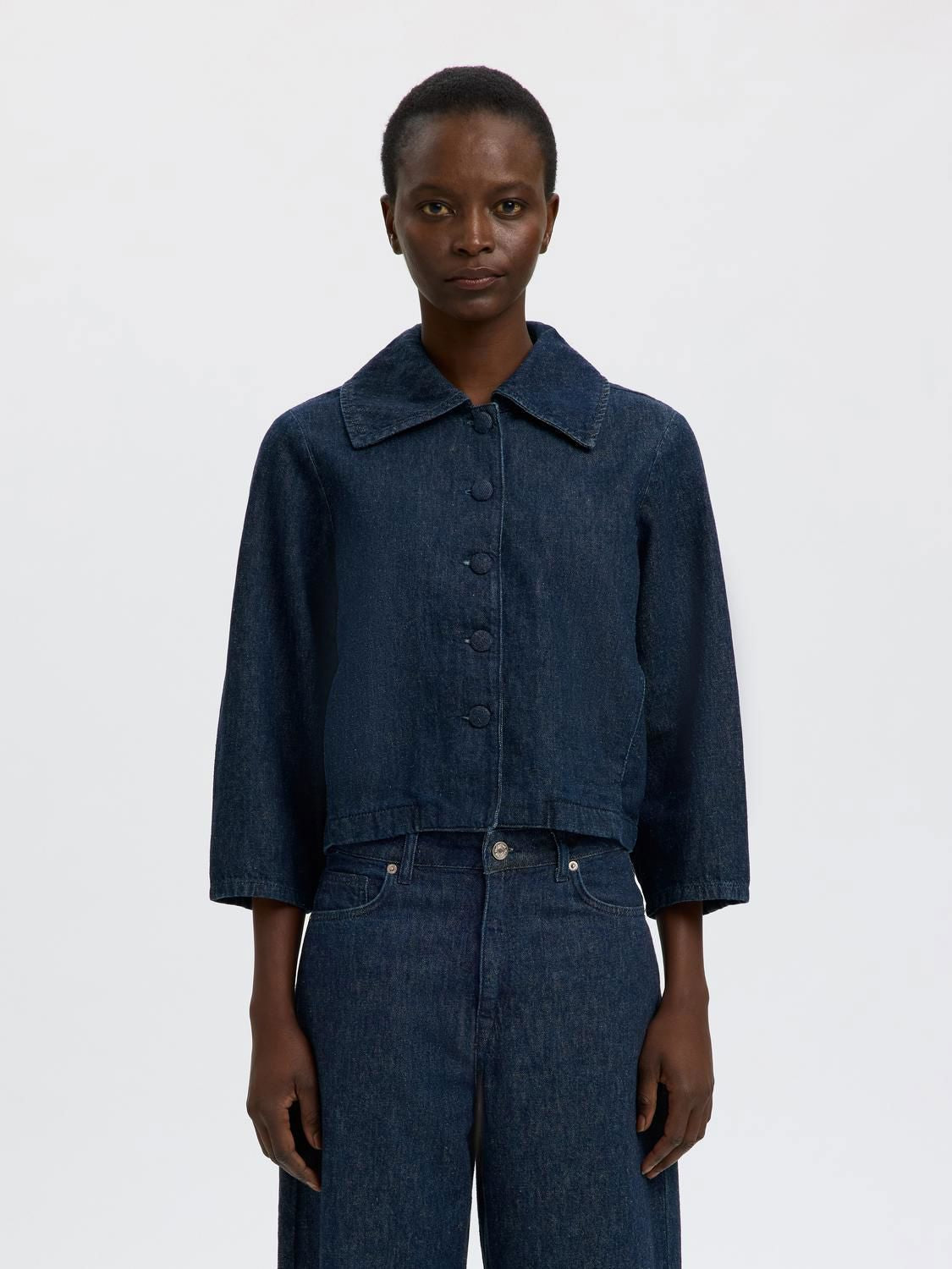 Slfrelaxed Hanny 3/4 Denim Jacket