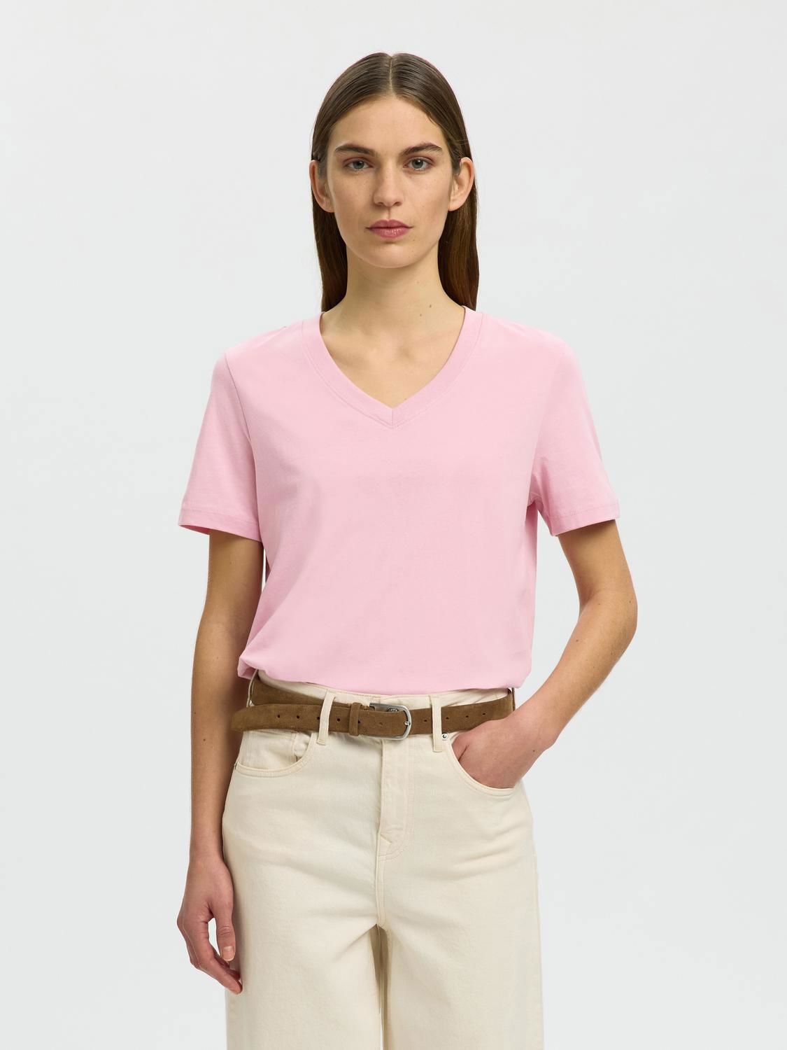 Slwessential Ss V-Neck Tee Noos