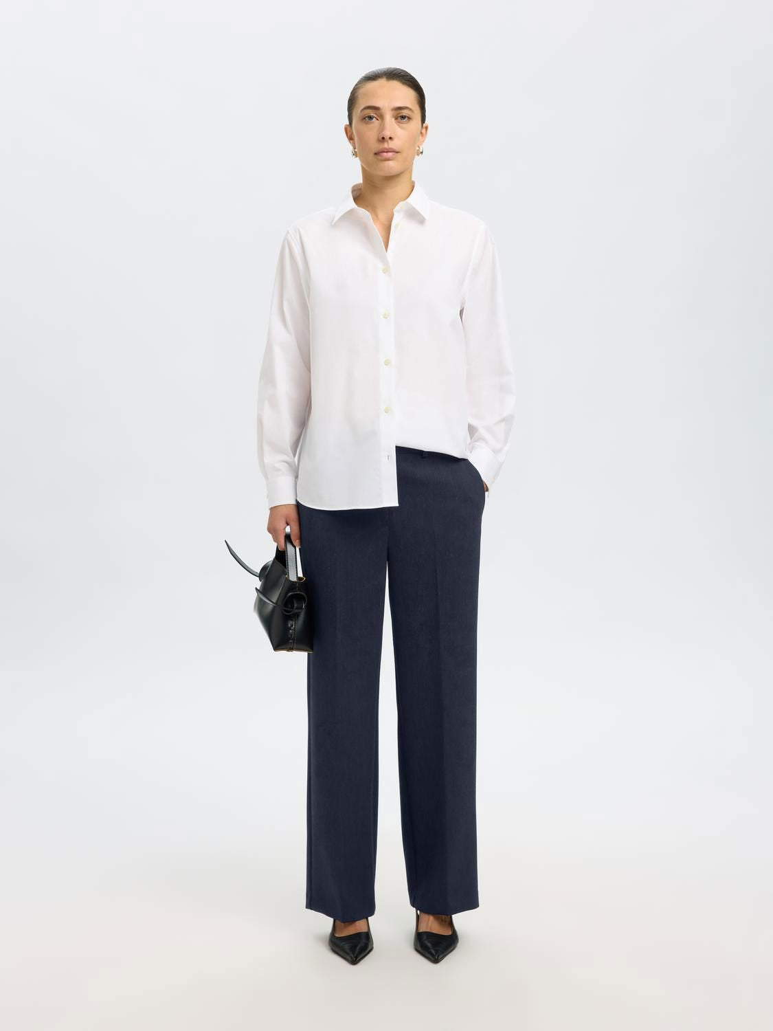 Slwrita Mw Wide Pant Dark Sap Mel Noos