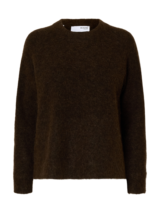 Slflulu Ls Knit O-Neck Noos
