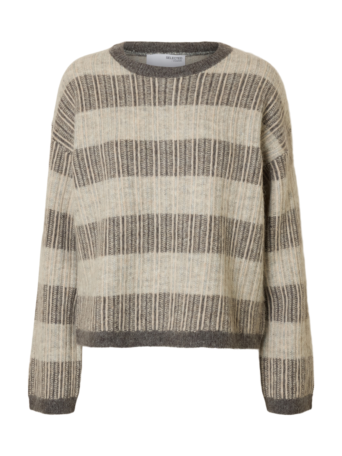 Slfalva Ls Knit Stripe O-Neck