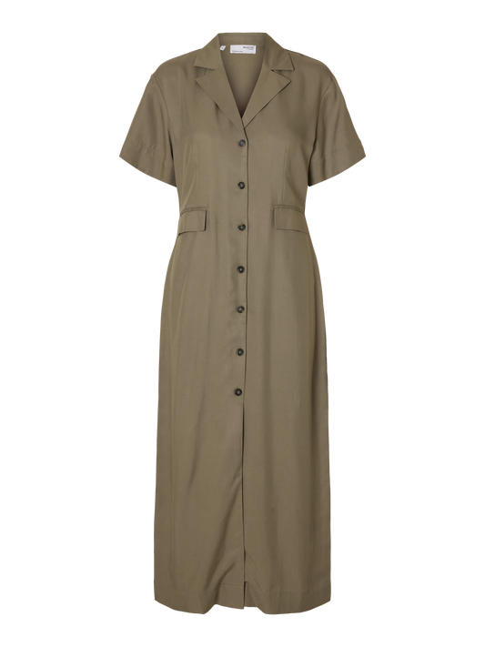 Natuk ss buttoned ankle dress