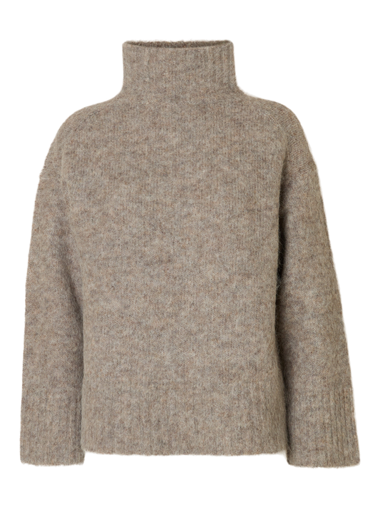 Slfgabriella Ls Knit High Neck Noos