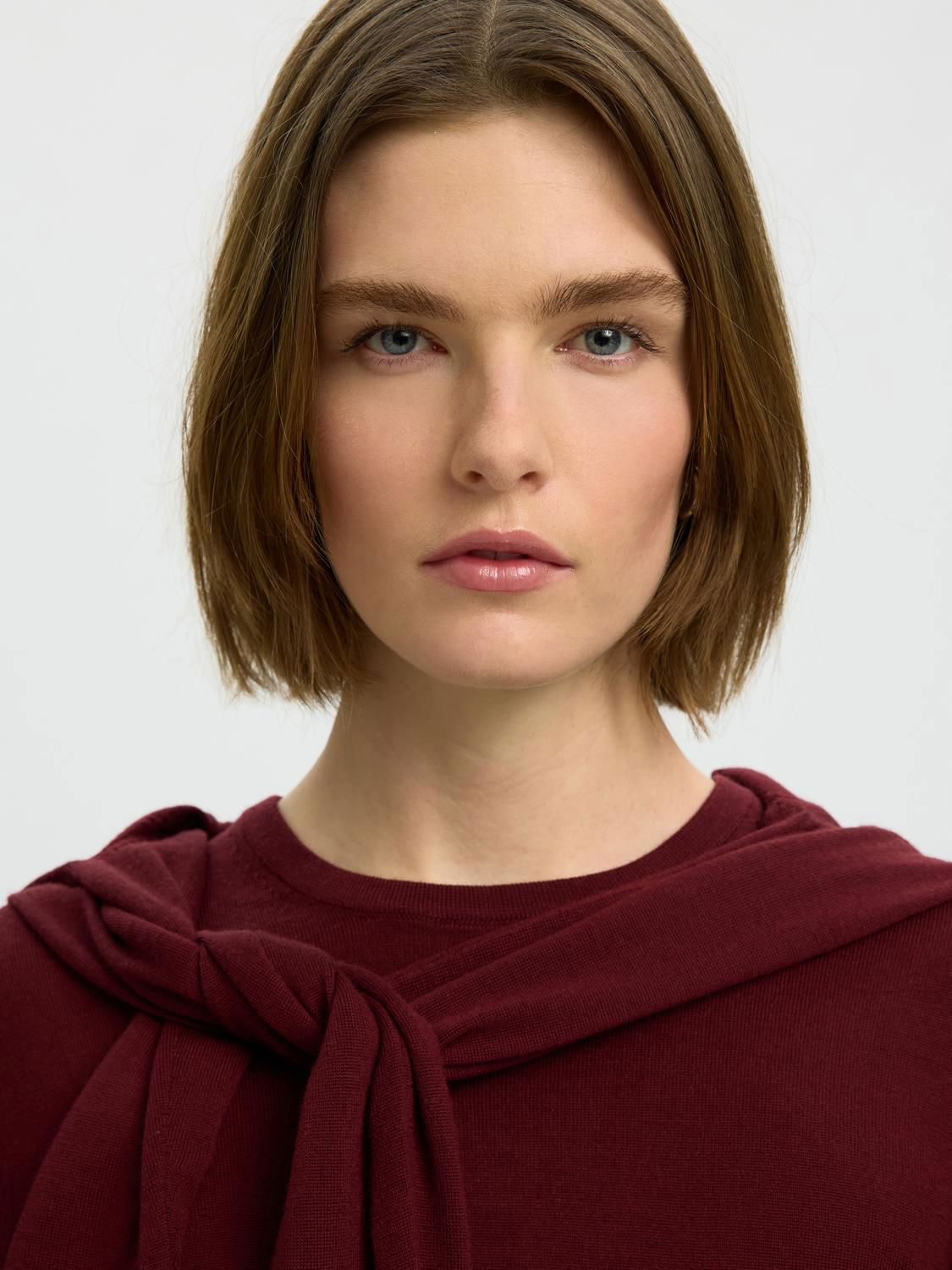 Slwthea Ls Knit Merino O-Neck Noos