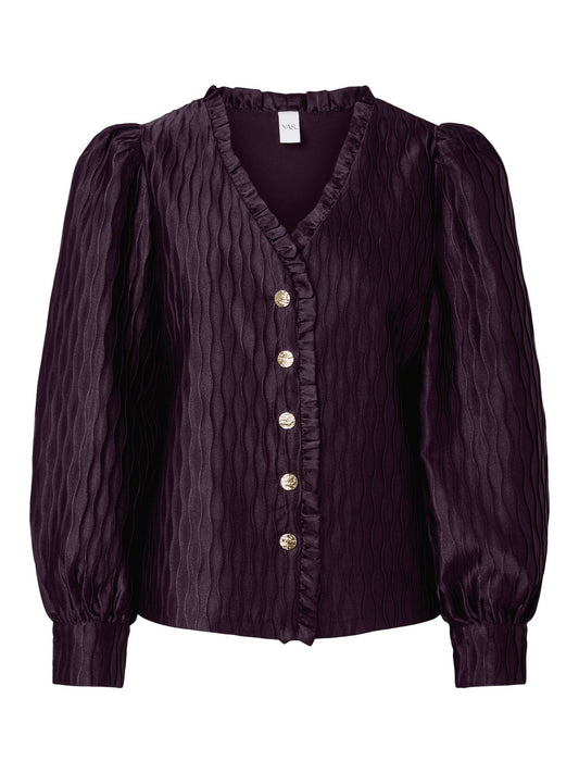 Yasripple Ls V-Neck Shirt S. Noos
