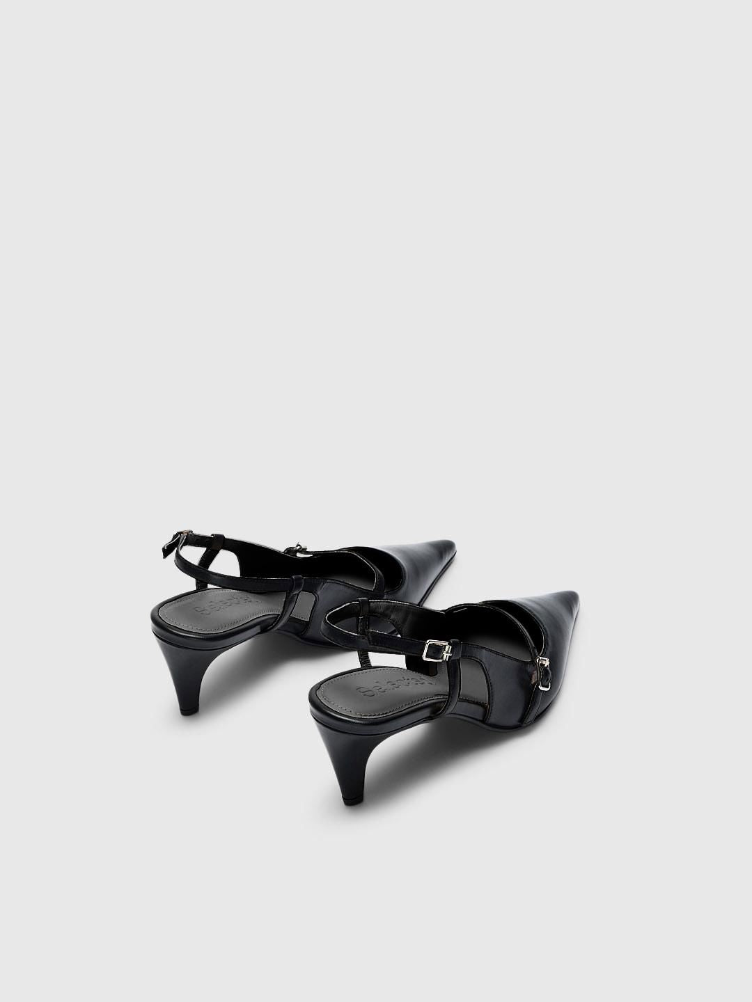 Slfisla Leather Kitten Heel Slingback