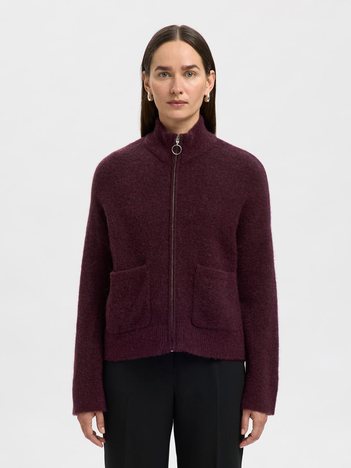Slfsia Ras Ls Knit Zipper Cardigan Noos