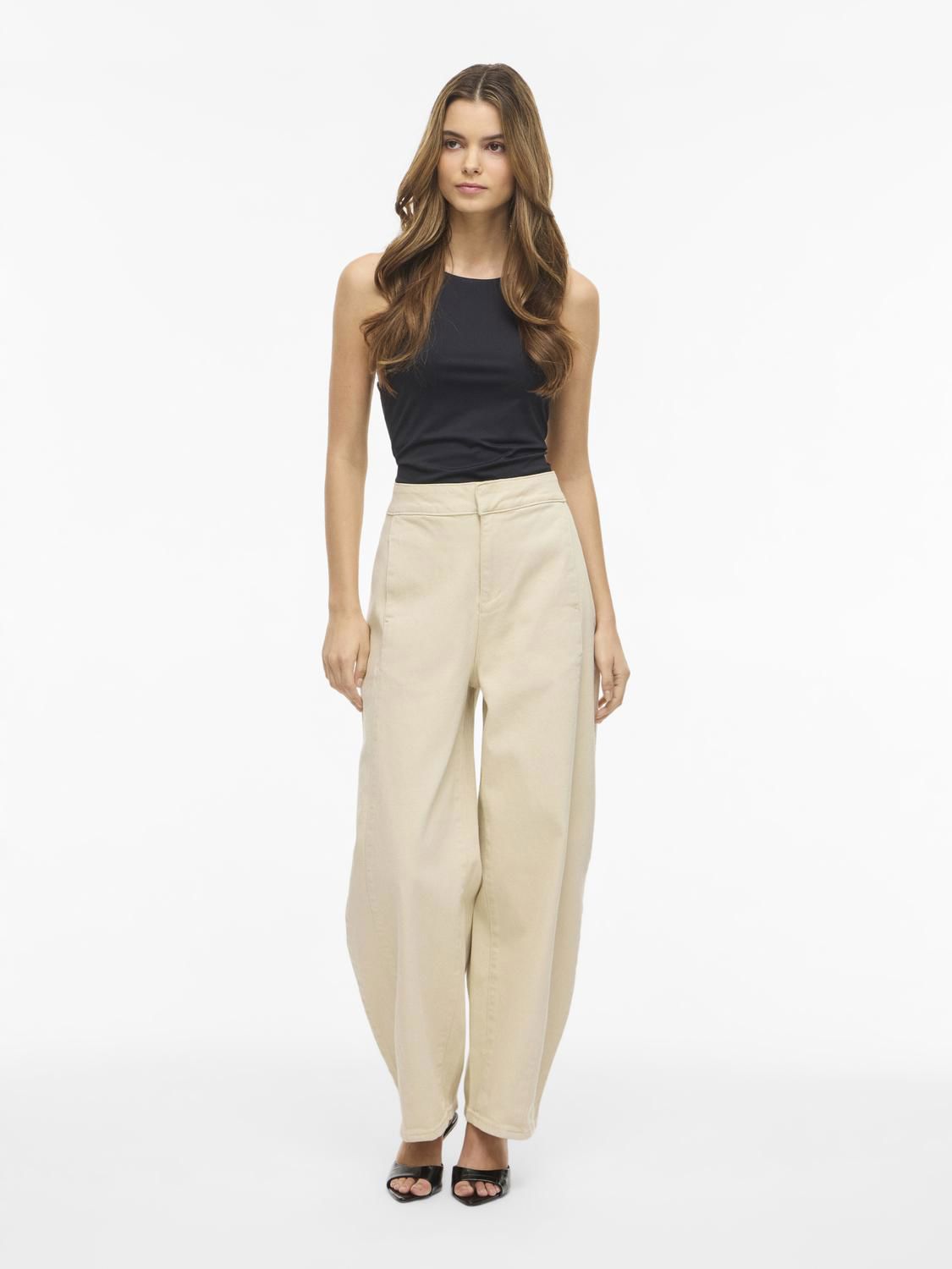 Vichia Hw Barrel Jeans