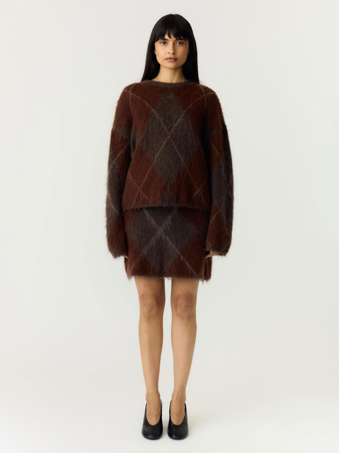 Yasargy Hw Mohair Blend Knit Skirt S.