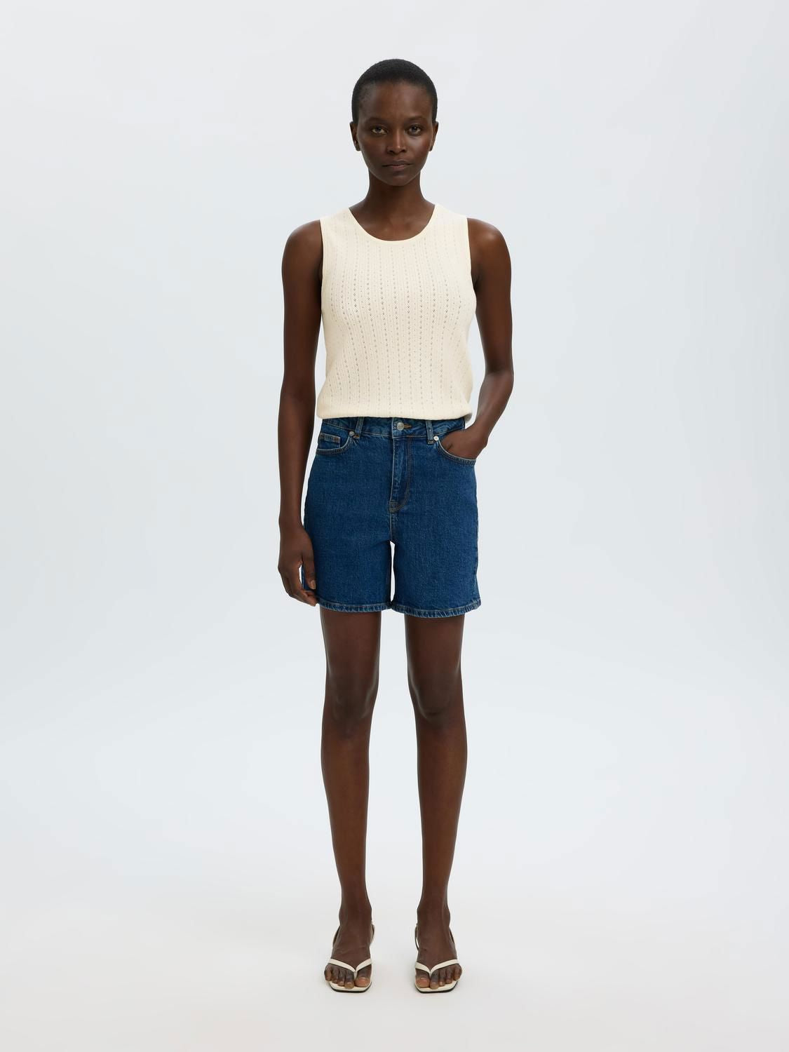 Slfhelle Pointel Sl Knit Top