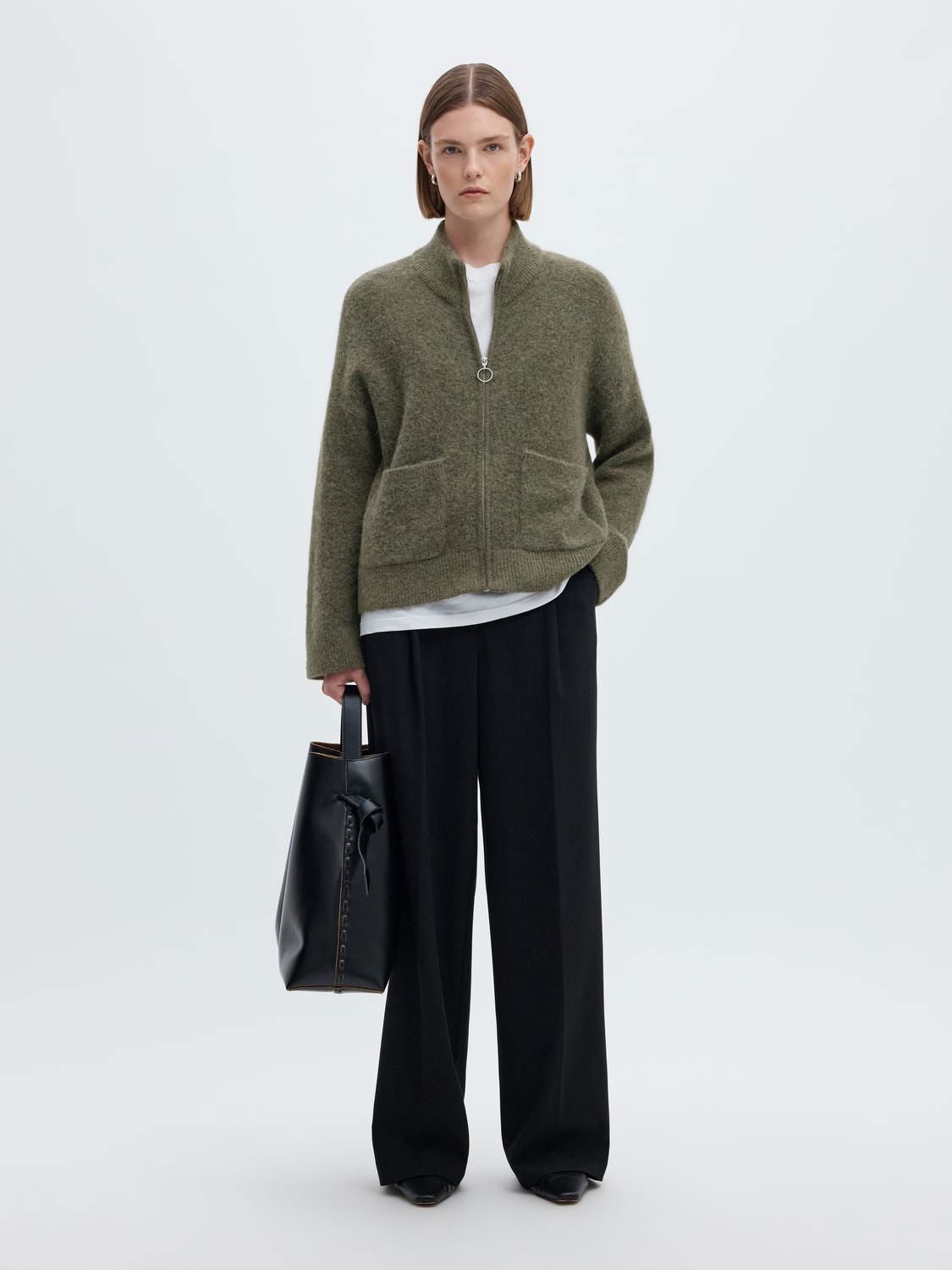 Slwsia Ras Ls Knit Zipper Cardigan Noos