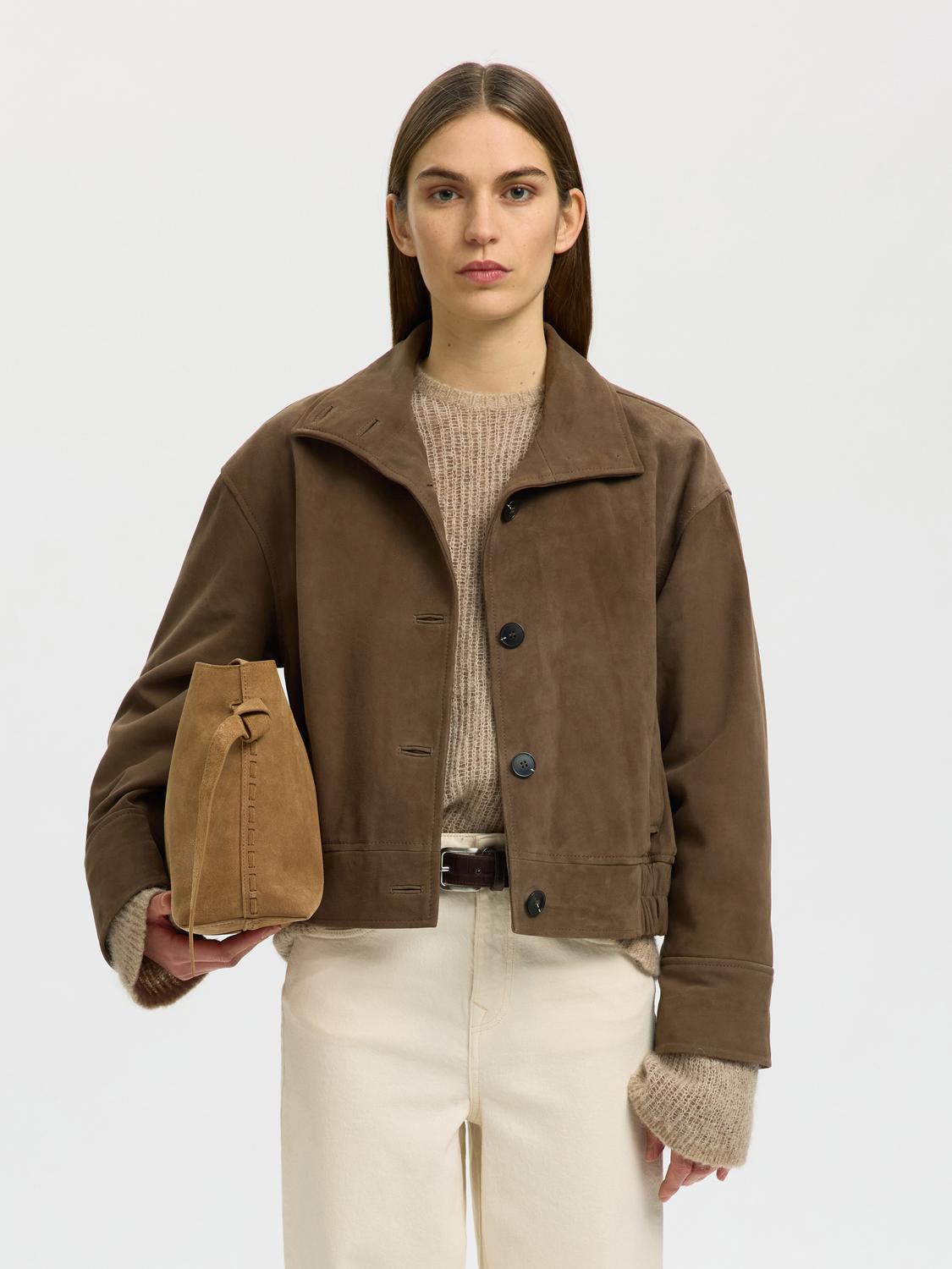 Slfstella Medium Suede Bag