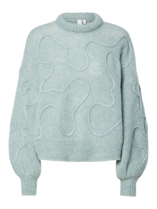 Yasbrida Ls Wool Blend Knit Pullover
