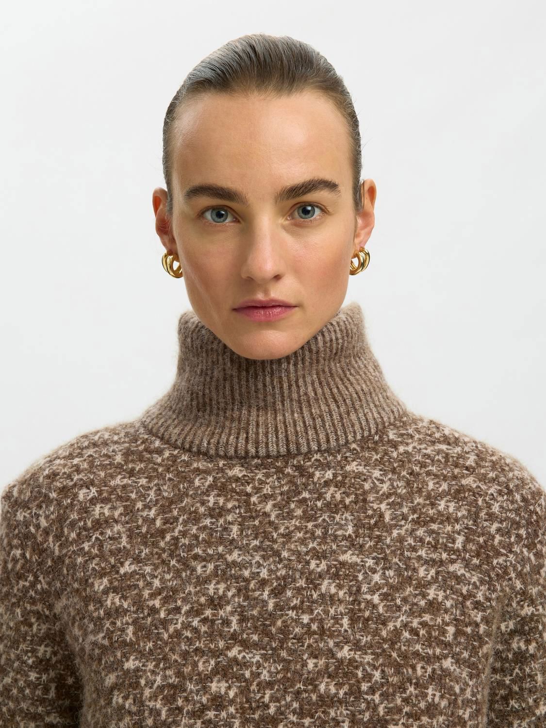 Slwlulu Duo Ls Knit High Neck Noos