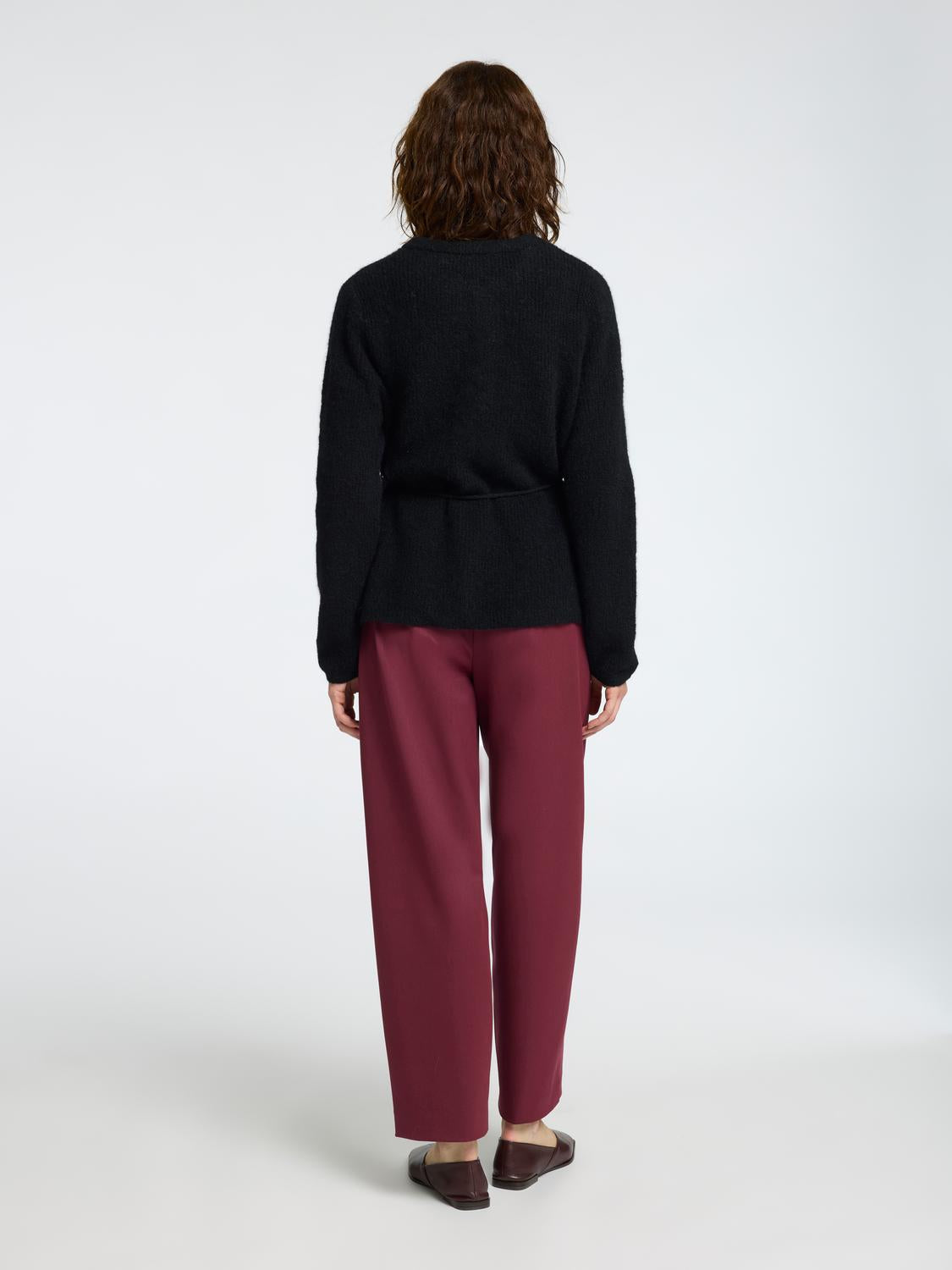 Slfsia Ras Ls Knit Belt Cardigan