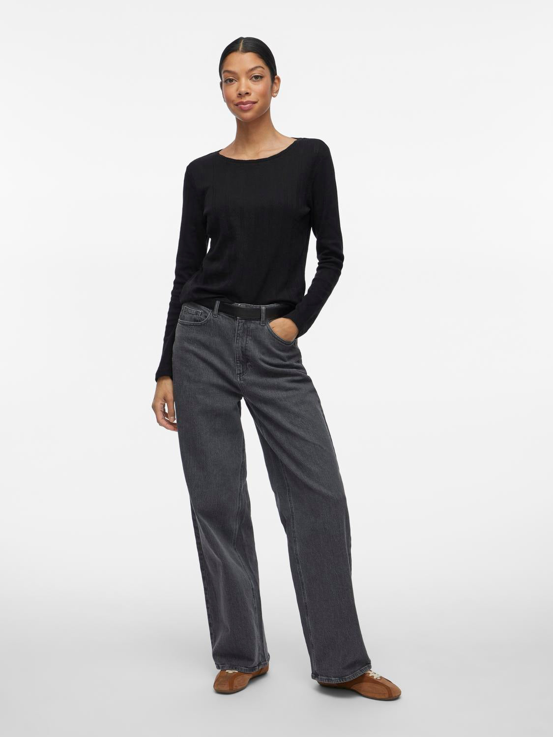 VIKASSIE L/S POINTELLE TOP