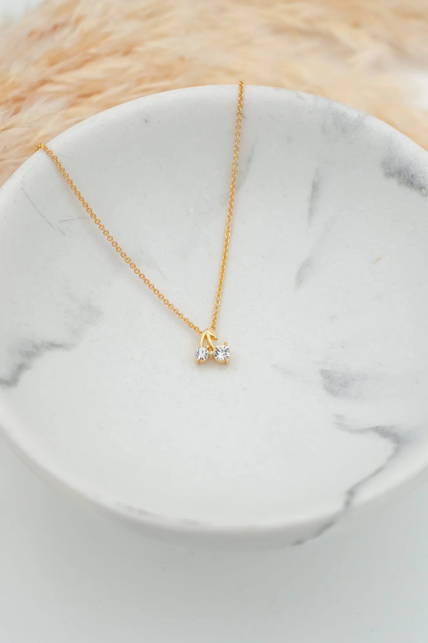 Cherry crystal necklace