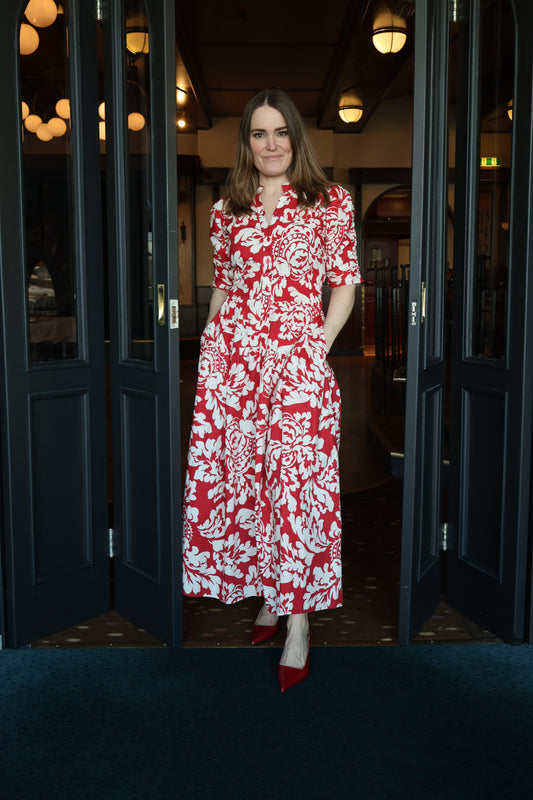 Fabienne Dress Rosso Fiore