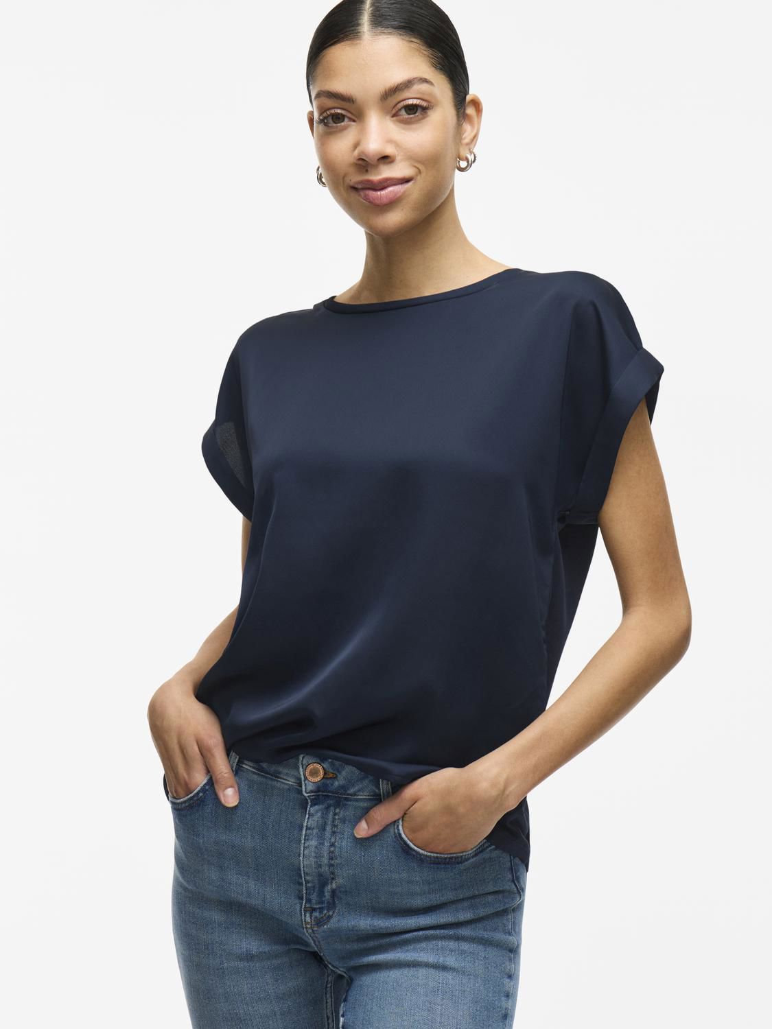Viellette S/s Satin Top - Noos