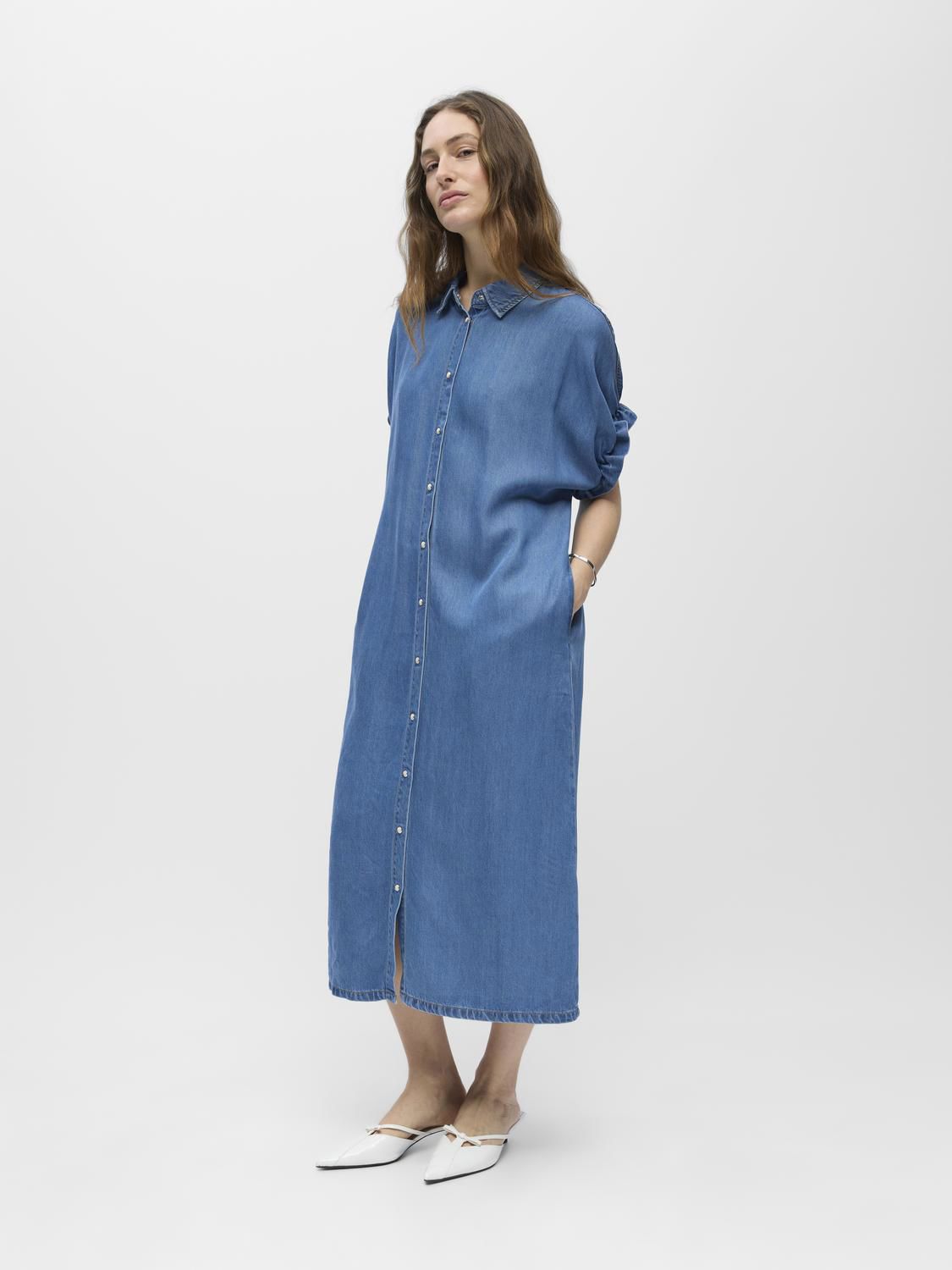 Objframe Tiana 2/4 Lo Denim Dress Div