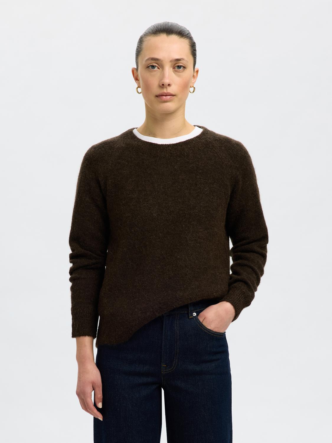 Slflulu Ls Knit O-Neck Noos