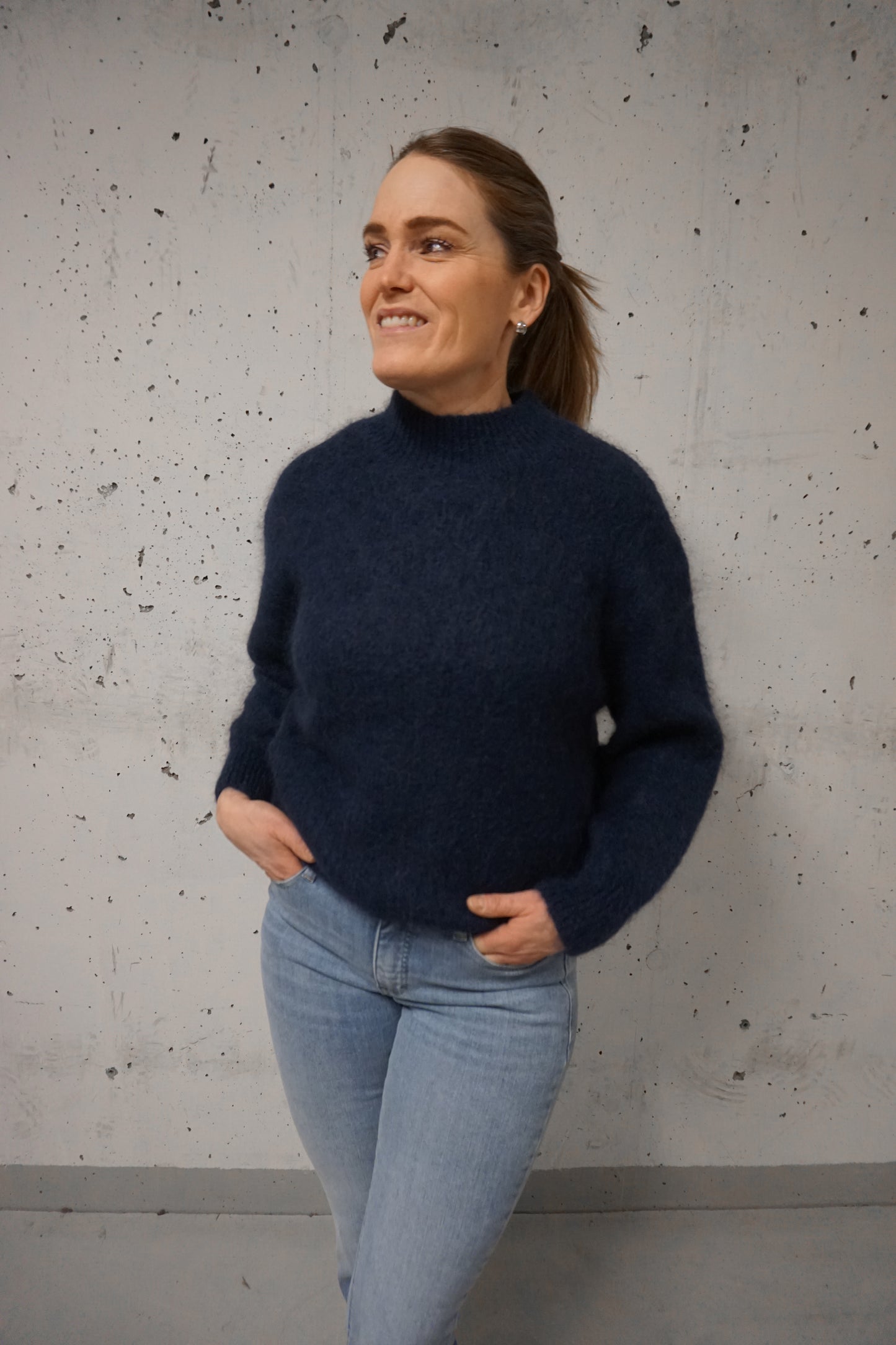 Alpaca genser m/hals