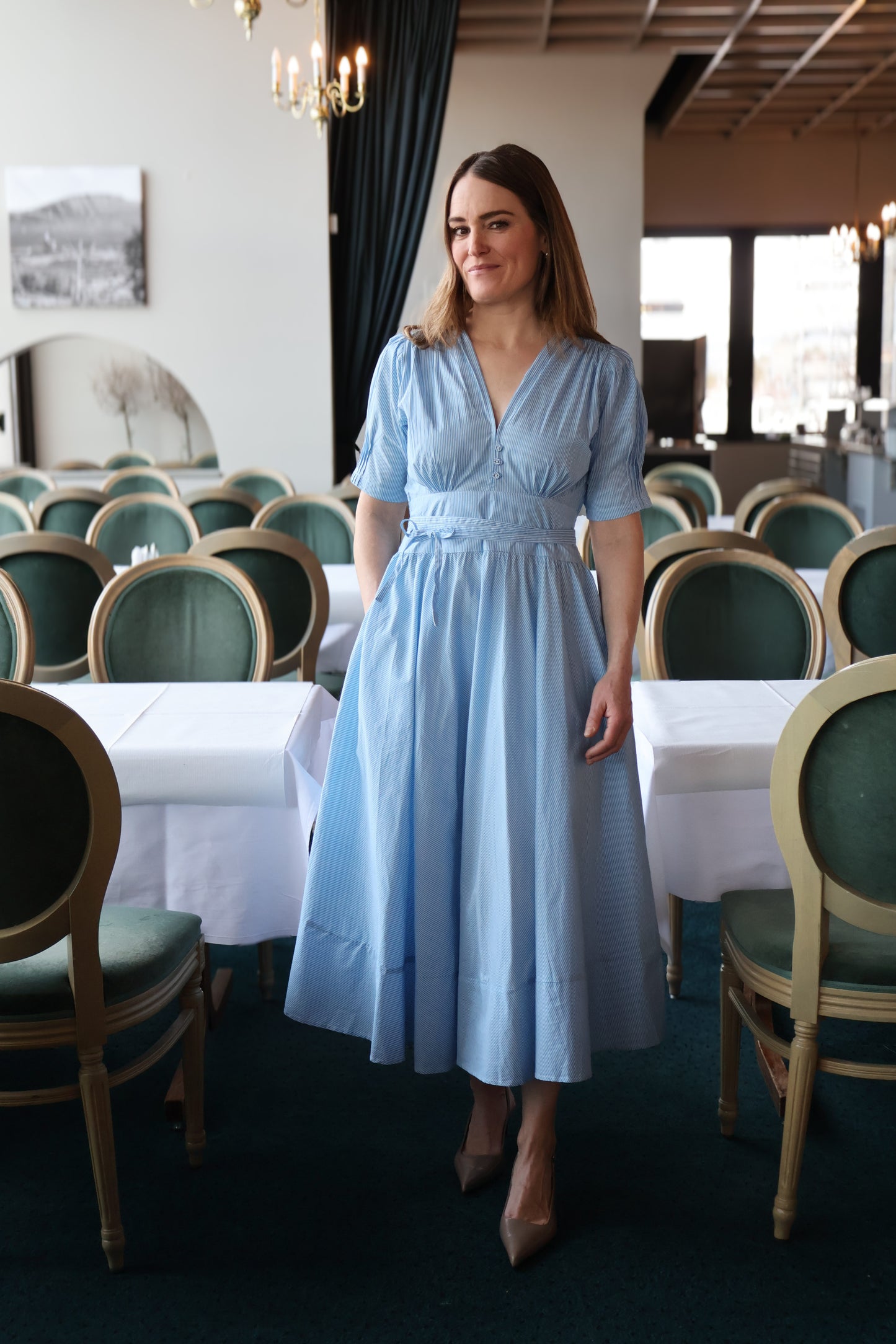 Maria Dress Seaside Stripe