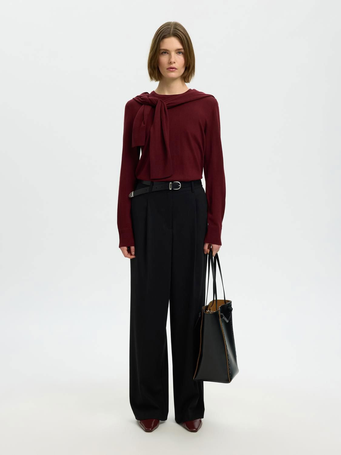 Slwthea Ls Knit Merino O-Neck Noos