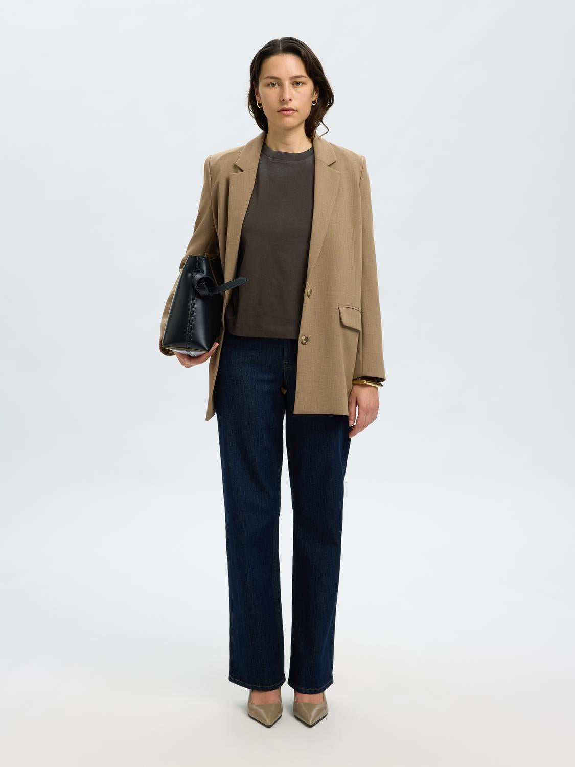 Slfessential ls boxy tee noos