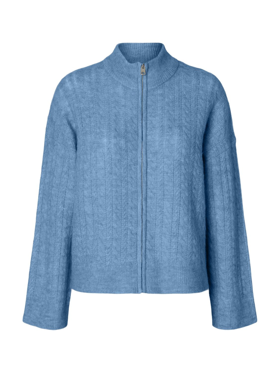 Slwlulu Cable Ls Knit Zipper Cardigan