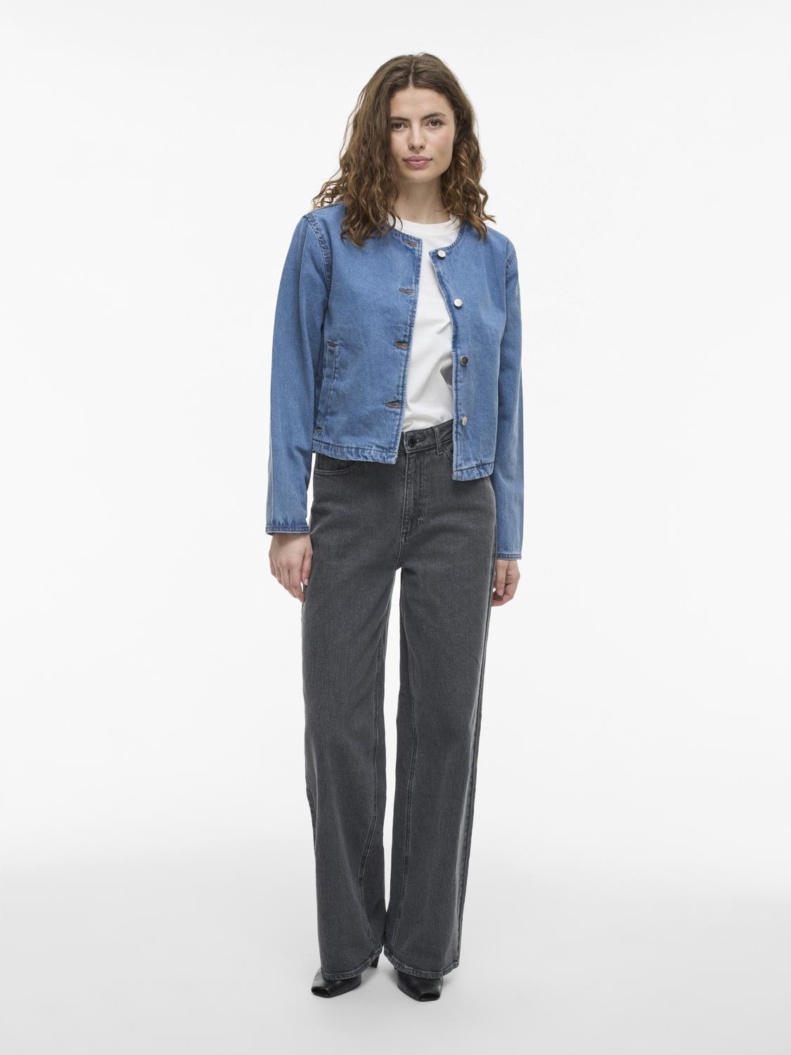 Reba Long Sleve O-neck denim jakke