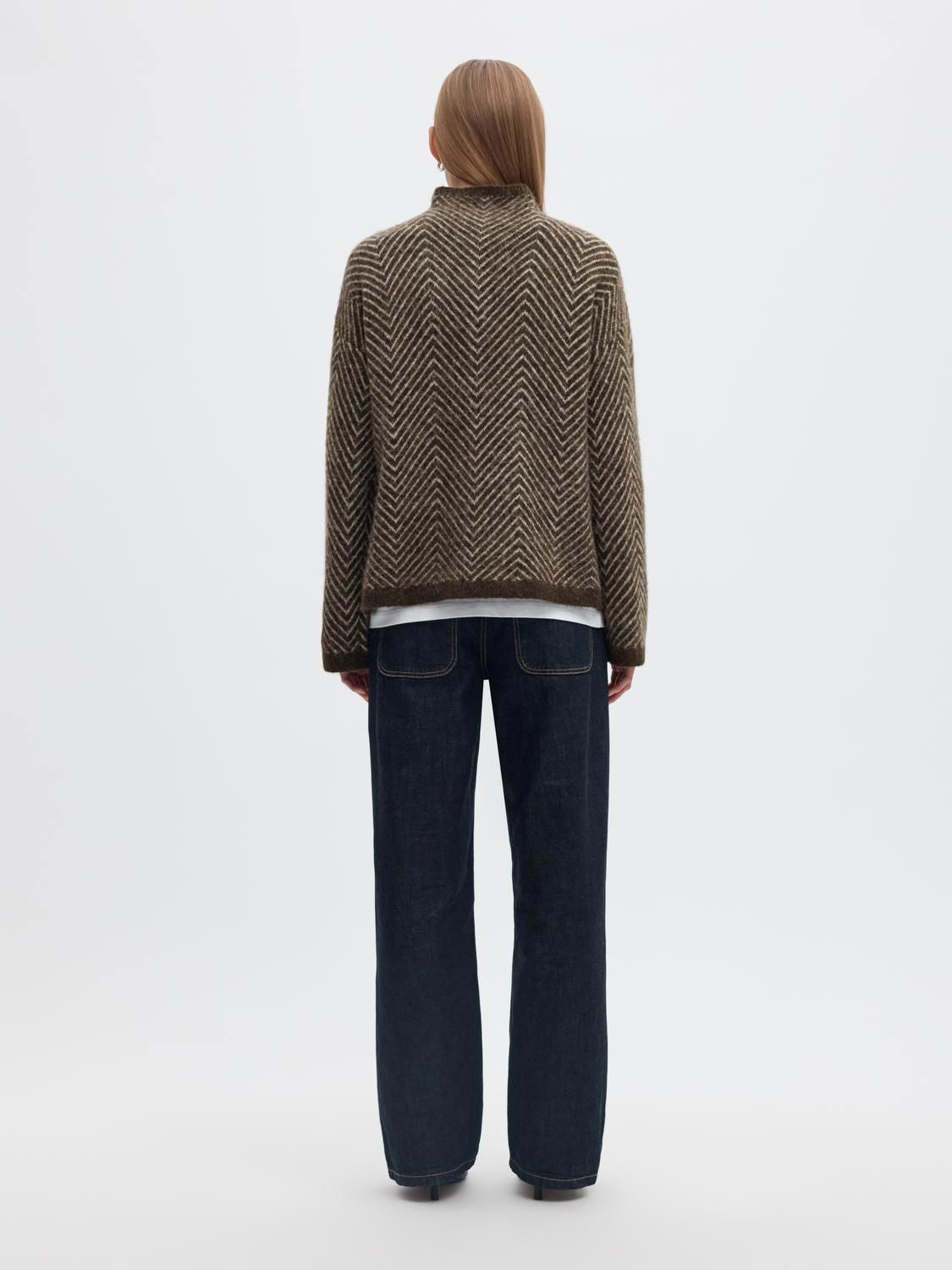 Slwlulu Ls Herringbone Knit High Neck