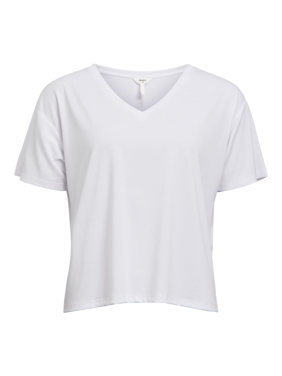 Annie RE S/S V-neck top - Hvit