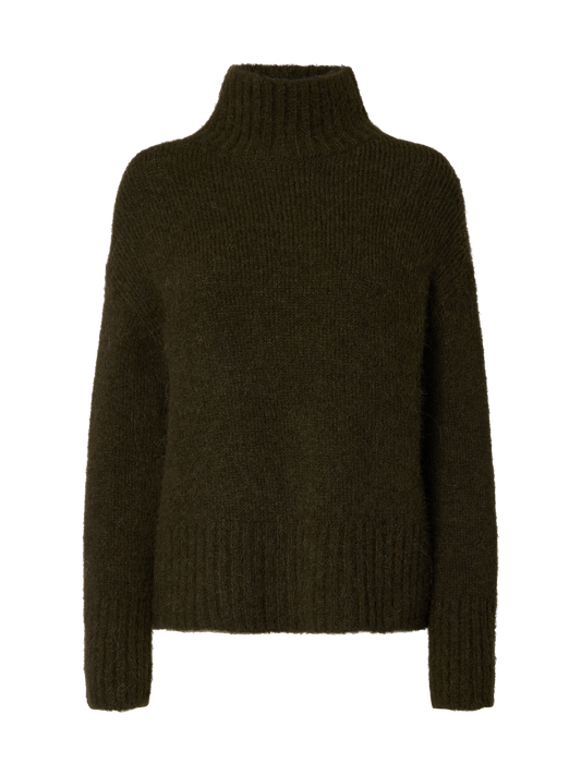 Slfgabriella Ls Knit High Neck Noos