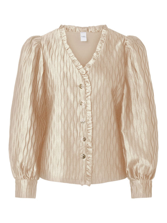 Yasripple Ls V-Neck Shirt S. Noos